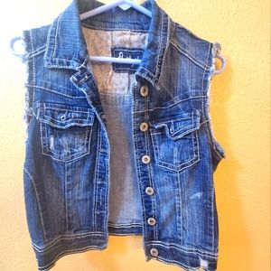 Womens Denim Vest Size L
